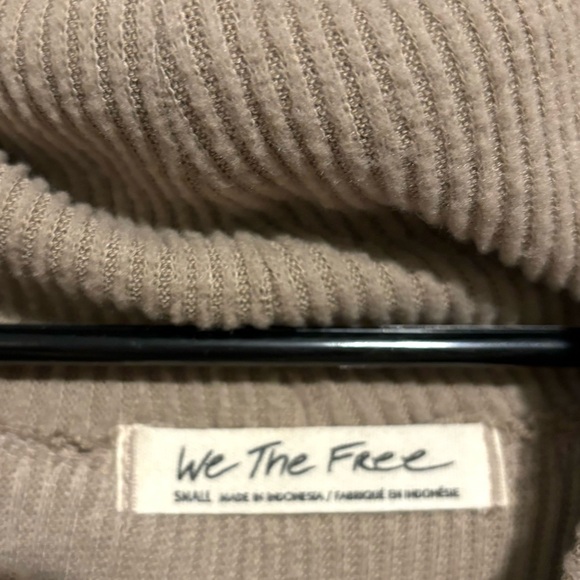 We the Free Juicy Cowl Neck Tan Brown Open Back Sweater Size Small Oversized - Picture 4 of 8